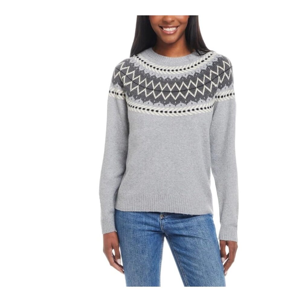 NWoT Weatherproof Vintage Women's Pullover Knit Sweater Gray Size L $60 FFF346